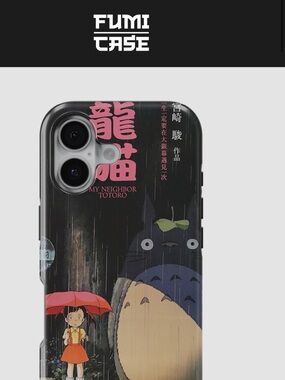 My Neighbor Totoro Black & Pink Graphic Phone Case